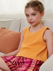 Pink/Orange Woven Short Pyjama Set (3-16yrs) - Image 2 of 5