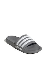 adidas Grey Sportswear Adilette Shower Sliders - Image 2 of 8
