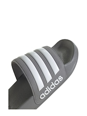 adidas Grey Sportswear Adilette Shower Sliders - Image 7 of 8