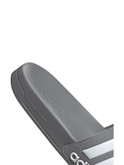 adidas Grey Sportswear Adilette Shower Sliders - Image 8 of 8
