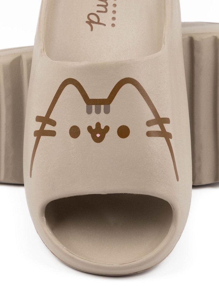 Vanilla Underground Beige Girls Pusheen Sliders - Image 6 of 6