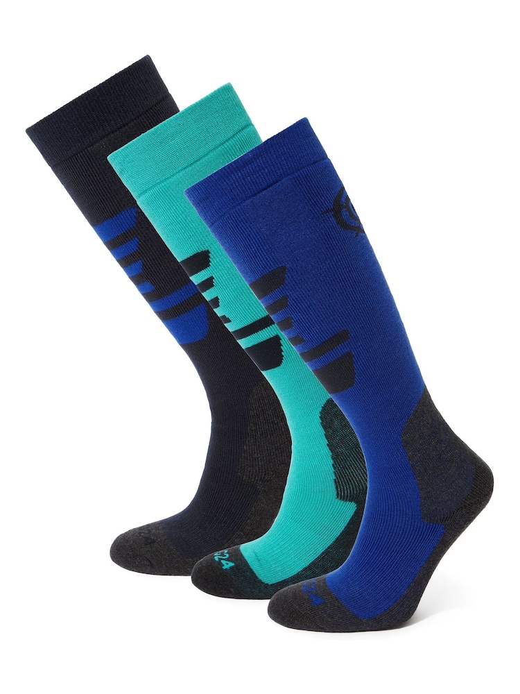 Tog 24 Blue Bergenz Ski Socks - Image 1 of 2 Tog 24 Blue Bergenz Ski Socks - Image 1 of 2