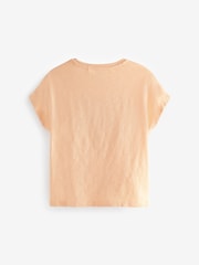 Apricot Orange Heart Sequin T-Shirt (3-16yrs) - Image 7 of 8