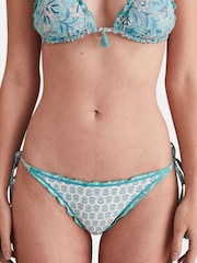 Women'secret Blue Reversible Bikini Bottom With Straps On The Sides - Image 2 of 4