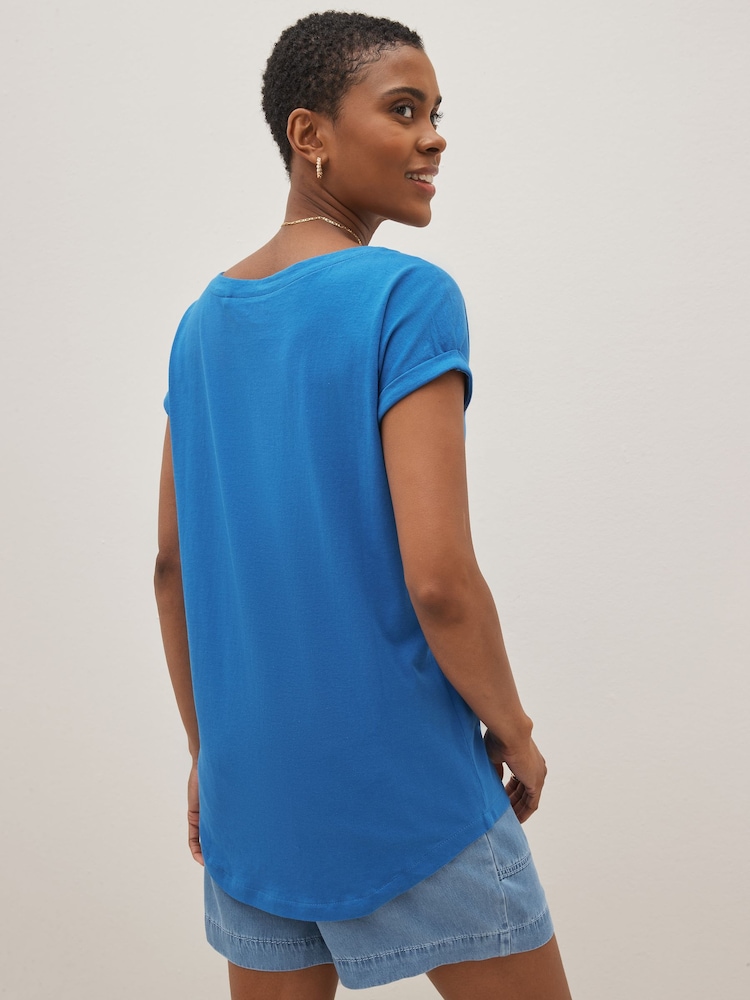 Bleu vif - Haut t-shirt Mancherons - Image 3 of 5