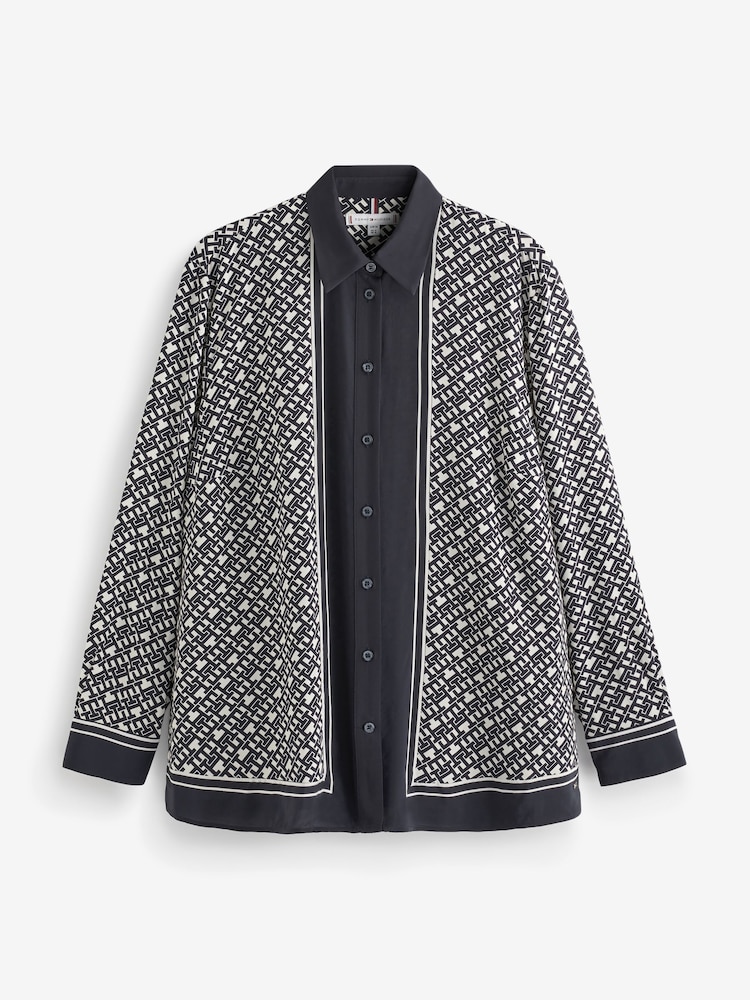 Tommy Hilfiger Monogram Relaxed Fleur Black Shirt - Image 1 of 1