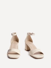 Linzi Nude PU Maddie Closed Back Open Toe Heeled Sandals - Image 3 of 5
