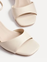 Linzi Nude PU Maddie Closed Back Open Toe Heeled Sandals - Image 4 of 5