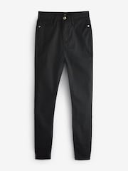 River Island Black High Rise Skinny Coated Jeans - Image 6 of 6