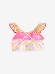 Pink/Green Frill Sleeve Bikini (3-16yrs) - Image 6 of 6