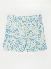 FatFace Blue Agnes Linen Blend Print Shorts - Image 4 of 4