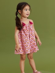 Pink Printed Cotton Playsuit (3mths-8yrs) - Image 2 of 6