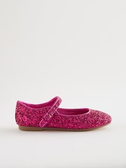 Hot Pink Glitter Square Toe Mary Jane Shoes - Image 4 of 8