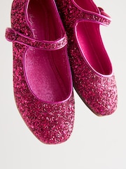 Hot Pink Glitter Square Toe Mary Jane Shoes - Image 7 of 8