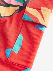 Red Tropical Print Cargo Trousers (3mths-7yrs) - Image 7 of 7