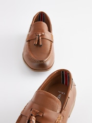 Tan Tassel Wide Fit (G) Smart Tassel Detail Loafers - Image 5 of 6