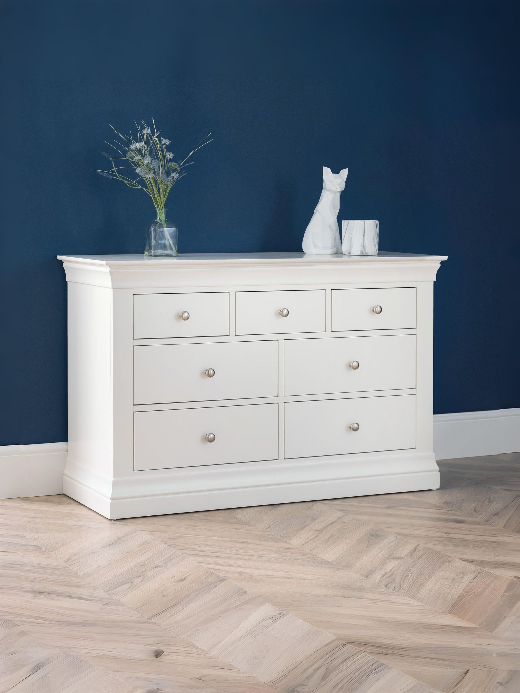 B&Q - Clermont 4+3 Drawer ChestSurf White - Image 7