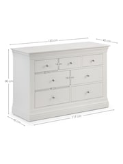 Julian Bowen White Clermont 4 2 Drawer Chest - Image 8 of 10