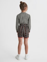 Reiss Black/Red Amber Junior Printed Playsuit - Image 5 of 8