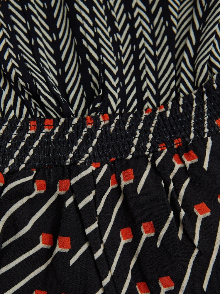 Reiss Black/Red Amber Junior Printed Playsuit - Image 8 of 8