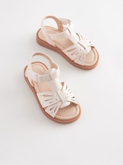 Cream White Ankle Strap Sandals - Image 2 of 5