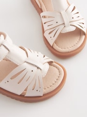 Cream White Ankle Strap Sandals - Image 4 of 5