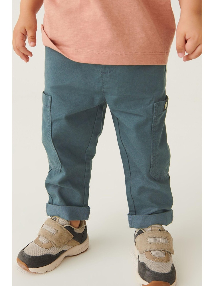 Teal Blue Side Pocket Pull-On Trousers (3mths-7yrs) - Image 1 of 4