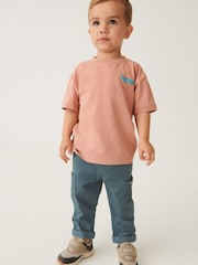 Teal Blue Side Pocket Pull-On Trousers (3mths-7yrs) - Image 3 of 4