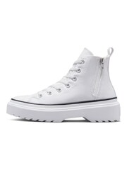 Converse White Lugged Lift Youth Trainers - Image 1 of 9