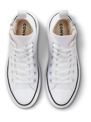 Converse White Lugged Lift Youth Trainers - Image 7 of 9