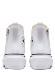 Converse White Lugged Lift Youth Trainers - Image 8 of 9