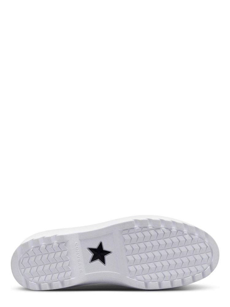 Converse White Lugged Lift Youth Trainers - Image 9 of 9