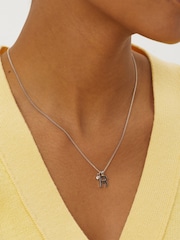 Silver Tone Initial Necklace - Image 1 of 4