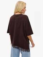 LOAVIES Brown Garden Glow Lace Shirt - Image 3 of 5