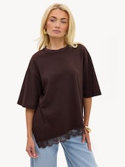 LOAVIES Brown Garden Glow Lace Shirt - Image 4 of 5