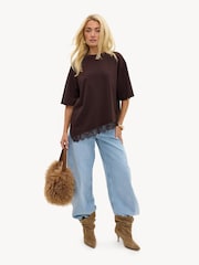 LOAVIES Brown Garden Glow Lace Shirt - Image 5 of 5