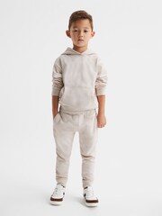 Reiss Cream Alexander Oversized Cotton Jersey Hoodie - Image 7 of 9
