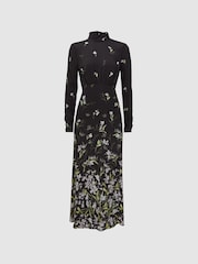 Florere Floral High Neck Midi Dress - Image 2 of 6