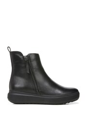 Naturalizer Talise Black Leather Booties - Image 1 of 7