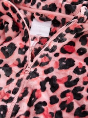 Pink Animal Print Fleece All-In-One (1.5-16yrs) - Image 7 of 7