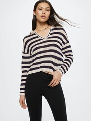 Mango Black Decorative Seam Leggings - Image 1 of 5