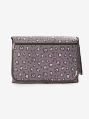 JoJo Maman Bébé Grey Leopard Print Travel Changing Mat - Image 1 of 2