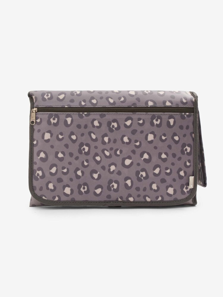 JoJo Maman Bébé Grey Leopard Print Travel Changing Mat - Image 1 of 2