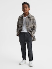 Reiss Steel Blue Eastbury 9-12 yrs Slim Fit Chinos - Image 1 of 8