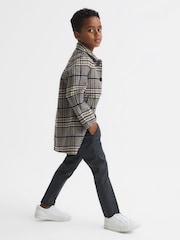 Reiss Steel Blue Eastbury 9-12 yrs Slim Fit Chinos - Image 6 of 8