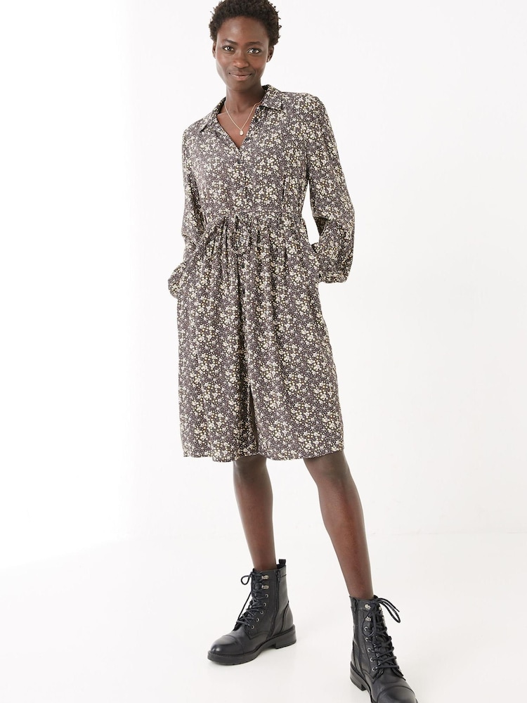 FatFace Corby Daisy Black Shirt Dress - Image 1 of 5 FatFace Corby Daisy Black Shirt Dress - Image 1 of 5