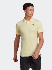 adidas Men's Tennis New York FreeLift Yellow Polo Shirt - Image 1 of 7