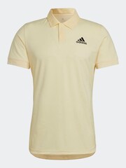adidas Men's Tennis New York FreeLift Yellow Polo Shirt - Image 7 of 7