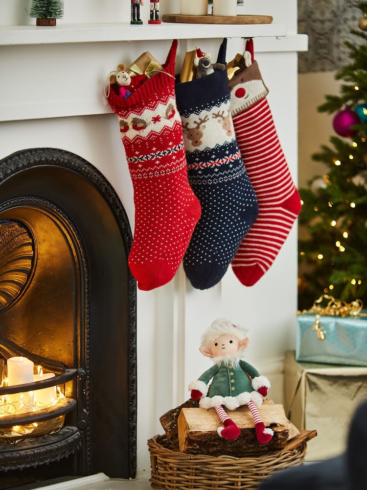JoJo Maman Bébé Red Robin Knitted Stocking - Image 1 of 3