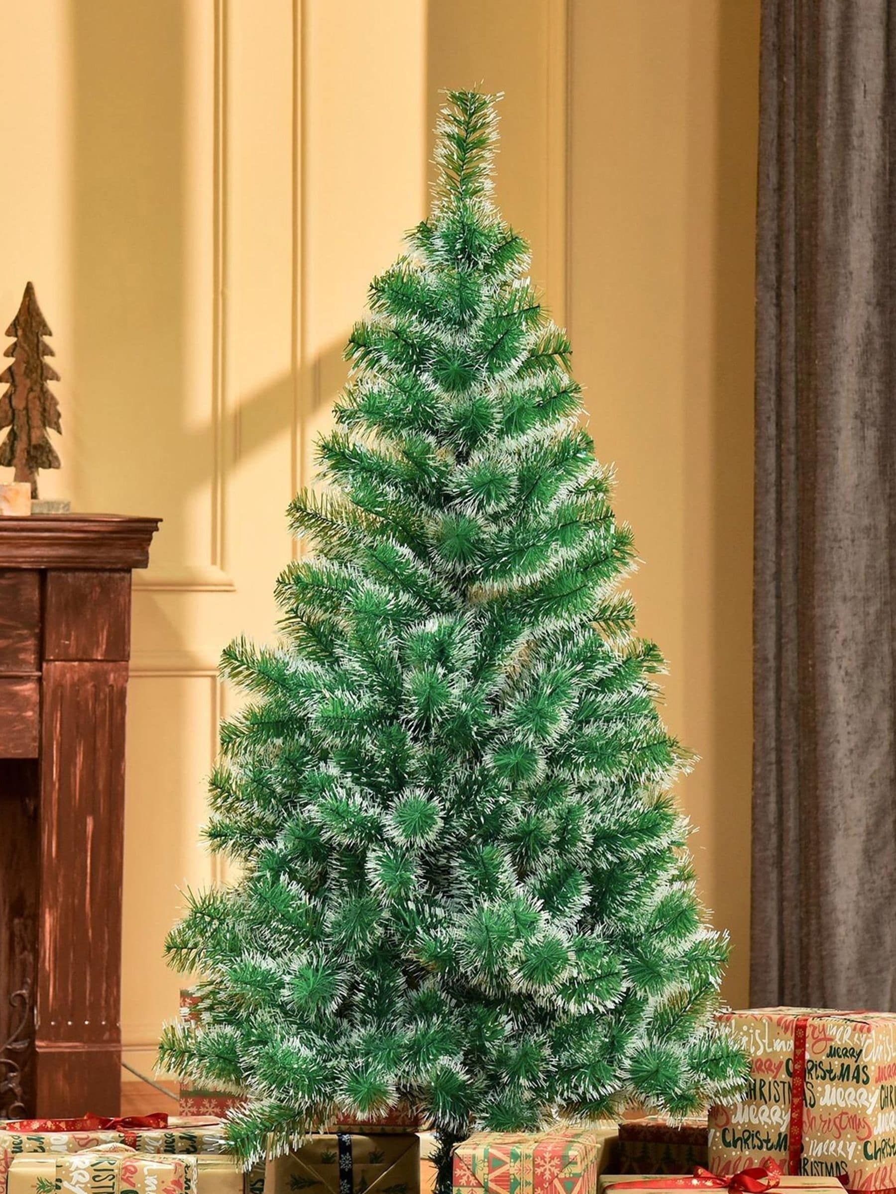 Homcom 5Ft Home Decoration Artificial Christmas Tree Xmas Gift Metal Stand - 5Ft - Image 9